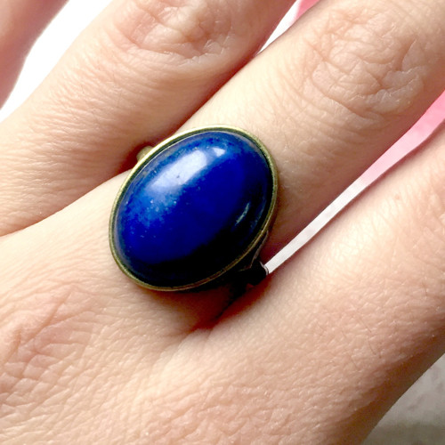 Vintage prsten s lapisem lazuli — foto 2