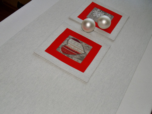 Ubrus 75x75 - V jemné šedé — foto 2