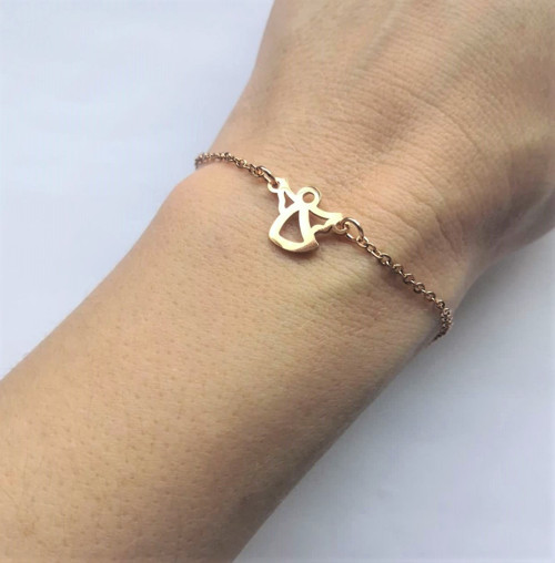 Ocelový náramek*andělský*rosegold — foto 6