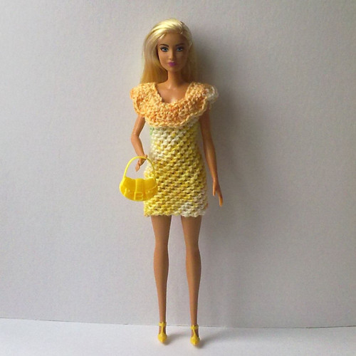 Oblečky pro Barbie - šaty + kabelka, botičky — foto 2