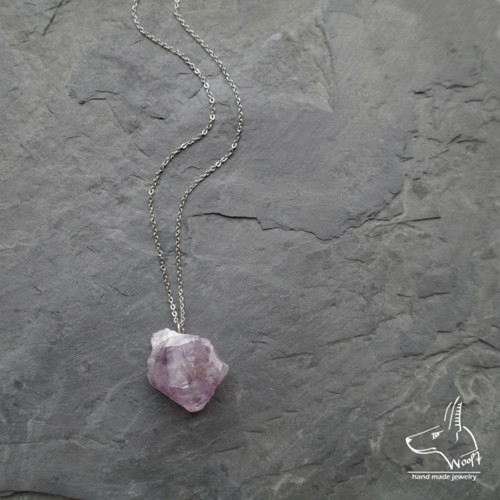 Ametystový náhrdelník - rough crystal — foto 4