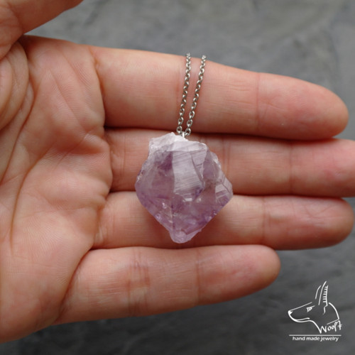 Ametystový náhrdelník - rough crystal — foto 5