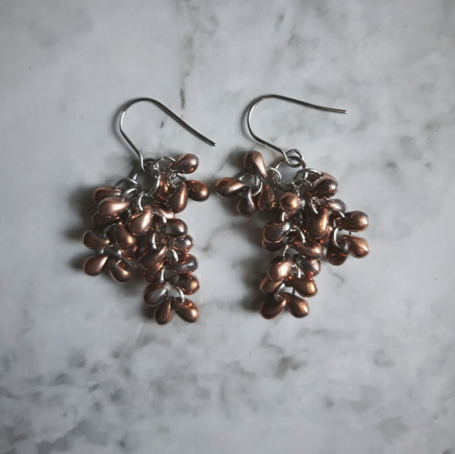 Bronze drops - náušnice — foto 3