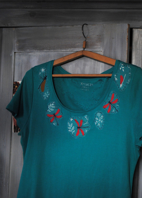 "Dragonfly", UPCYKLING triko — foto 3
