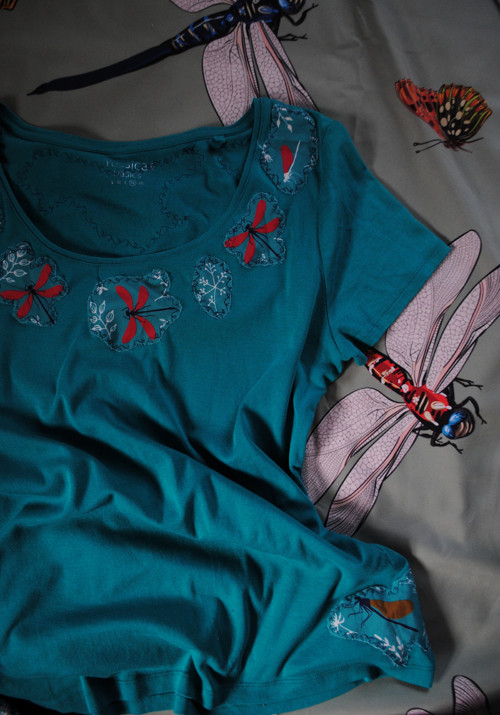 "Dragonfly", UPCYKLING triko — foto 4