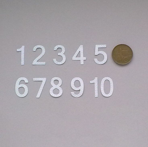 Výsek - Číslice bílá - 1 - 10 — foto 2