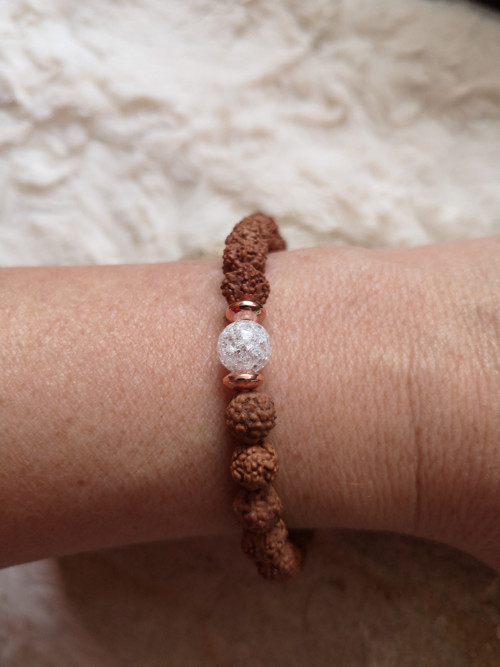 Rudraksha, křišťál, rodonit, hematit — foto 3