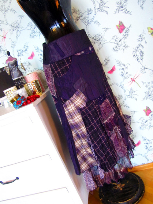Sukně patchwork ve violetu — foto 3