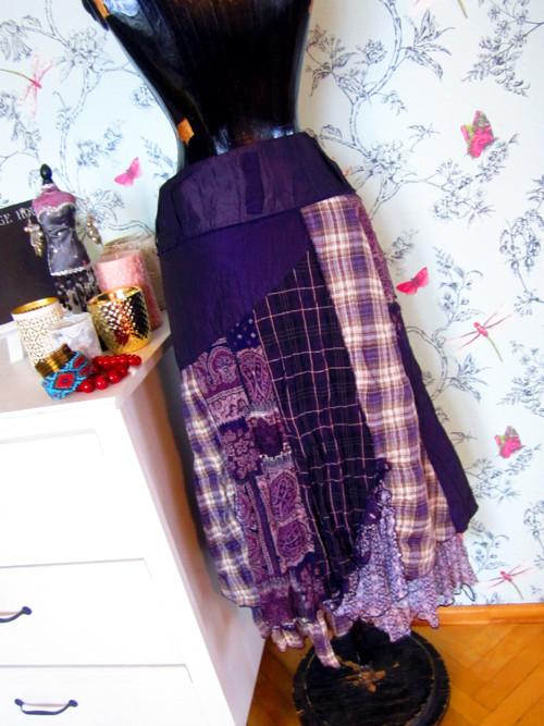 Sukně patchwork ve violetu — foto 5