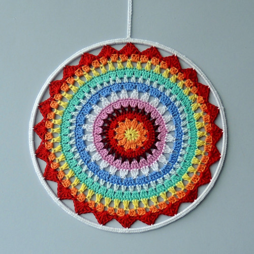 Háčkovaná mandala 25 cm - 5. — foto 2