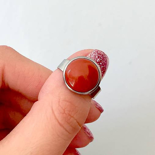 Elegantní prsten s jaspisem chirurgická ocel — foto 2