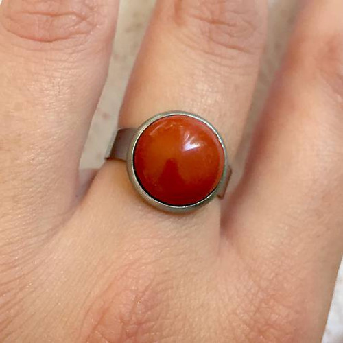 Elegantní prsten s jaspisem chirurgická ocel — foto 6
