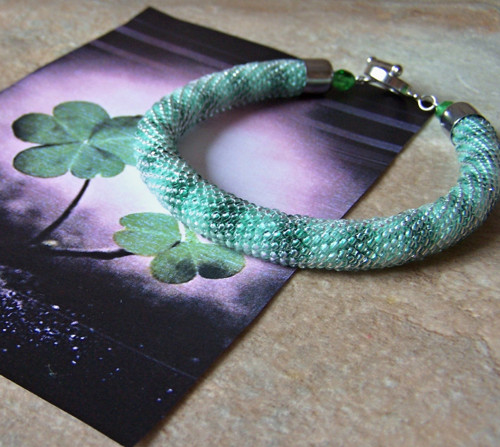 Náramek - ombré green — foto 3