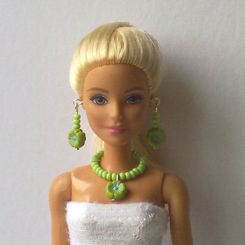 Šperky pro Barbie - náhrdelník, náušnice — foto 2