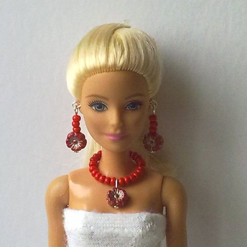 Šperky pro Barbie - náhrdelník, náušnice — foto 4