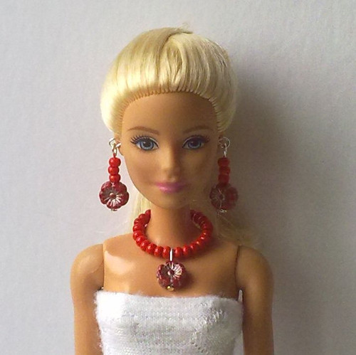 Šperky pro Barbie - náhrdelník, náušnice — foto 5