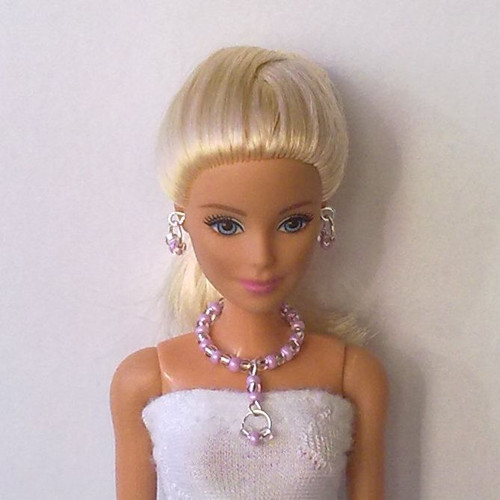 Šperky pro Barbie - náhrdelník, náušnice — foto 3