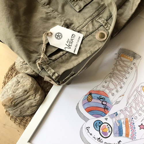 Khaki hobo kabelka se cvočky — foto 4