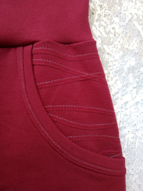 Vínová z teplákoviny - XL — foto 3