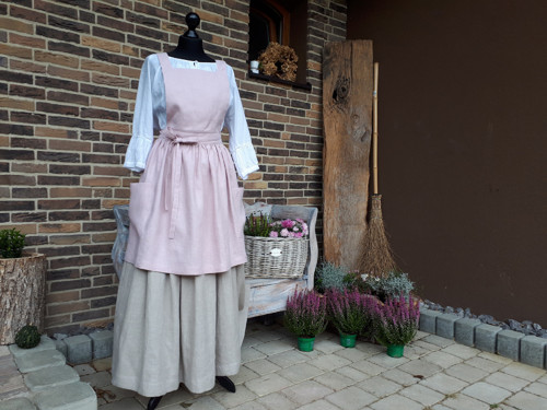 Vesnická lněná kuchyňská zástěra — foto 5