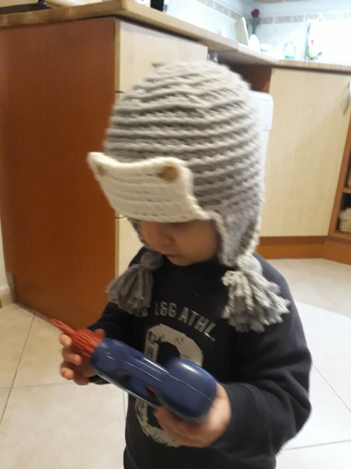 Návod na dětskou háčkovanou ušanku - beranici — foto 3