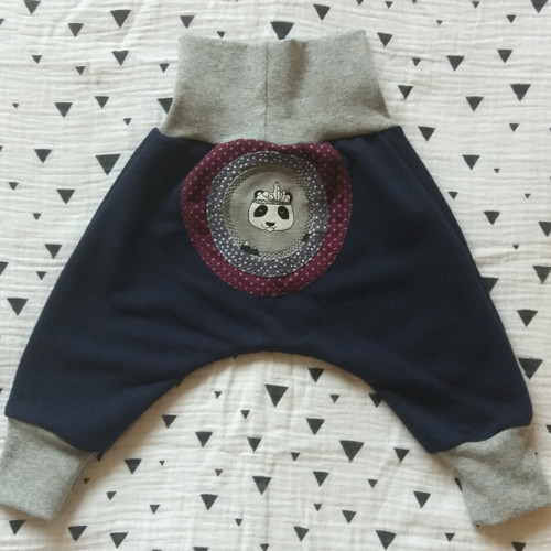 Turky (0-6 měs.) - panda tmavě modrá — foto 2