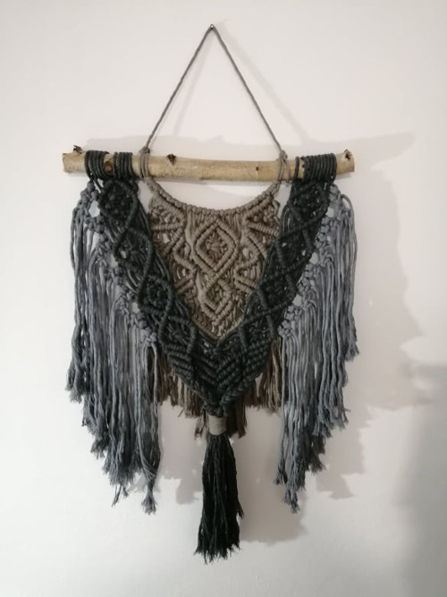 Boho dekorace - capuccino, ocelově a tmavě šedá — foto 2