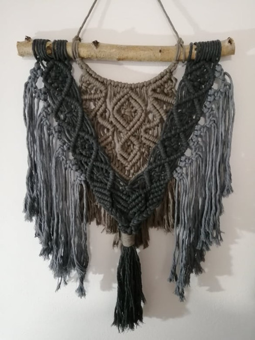 Boho dekorace - capuccino, ocelově a tmavě šedá — foto 3