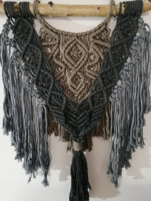 Boho dekorace - capuccino, ocelově a tmavě šedá — foto 4
