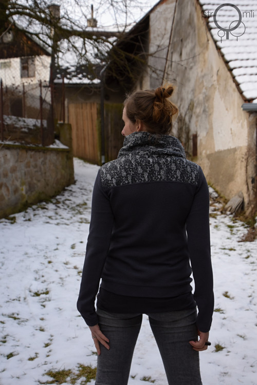 Šedá mikina s límcem, vel. M — foto 2