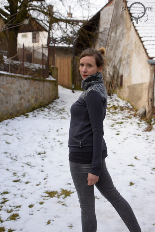 Šedá mikina s límcem, vel. XL — foto 3
