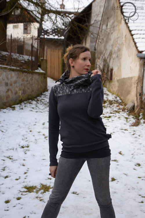 Šedá mikina s límcem, vel. XL — foto 5
