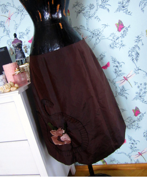 Sukně chocolate hedvábná — foto 4
