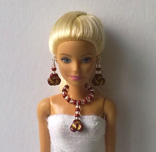 Šperky pro Barbie - náhrdelník, náušnice — foto 2