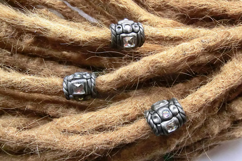 Korálky na dredy Deluxe silver — foto 3