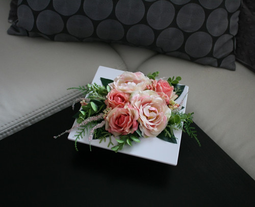 Ikebana s růžemi do růžova — foto 2