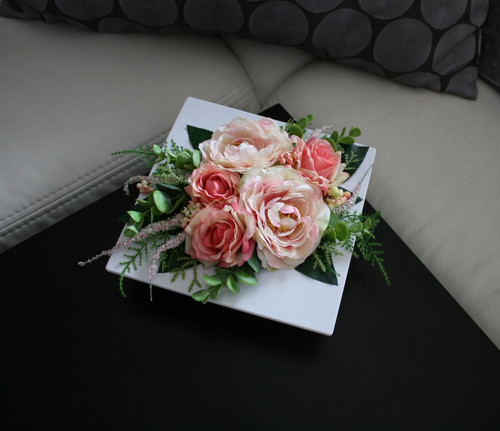 Ikebana s růžemi do růžova — foto 6