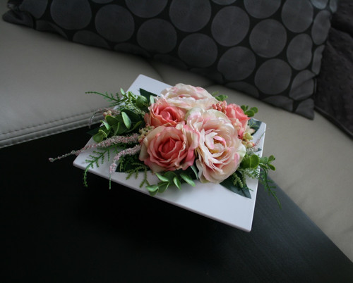Ikebana s růžemi do růžova — foto 3