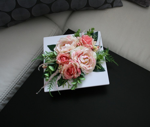 Ikebana s růžemi do růžova — foto 5