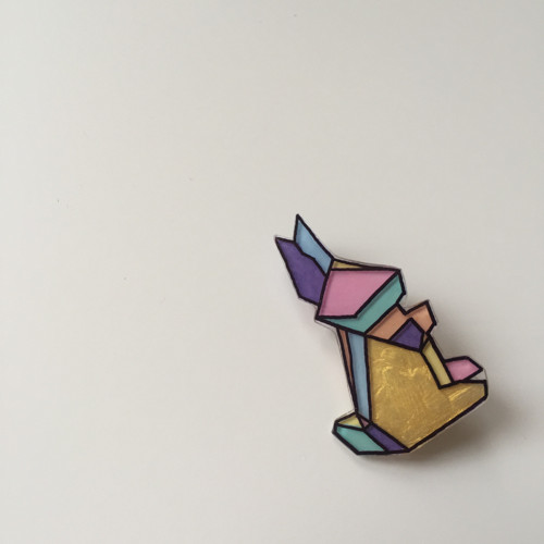 Brož Origami králík — foto 4