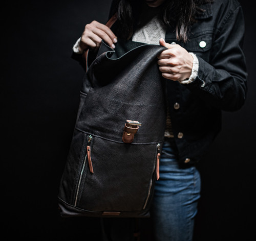 Leather Backpack Unisex — foto 6