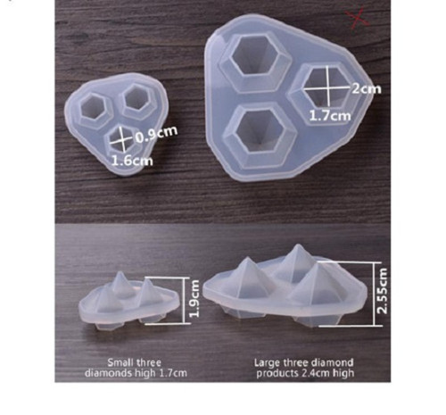 Silikonová forma - přívěšek diamant vel.L — foto 2