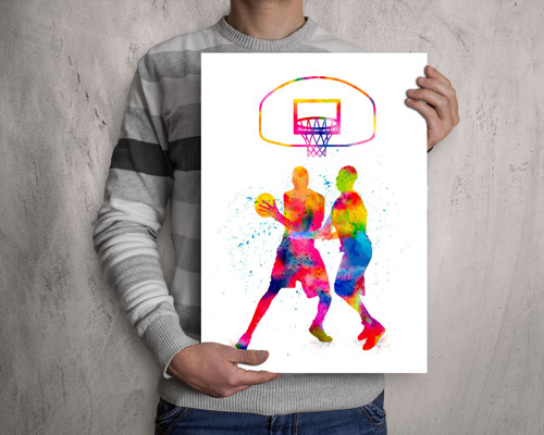 Hráči basketbalu II - Tisk na grafický papír — foto 4