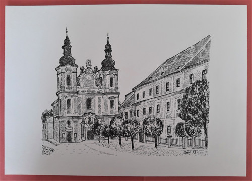 Strážnice - kostel - perokresba — foto 3