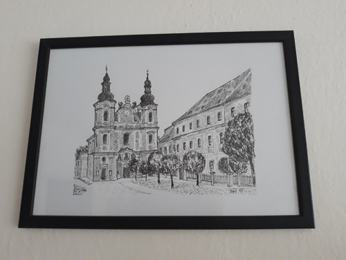 Strážnice - kostel - perokresba — foto 2