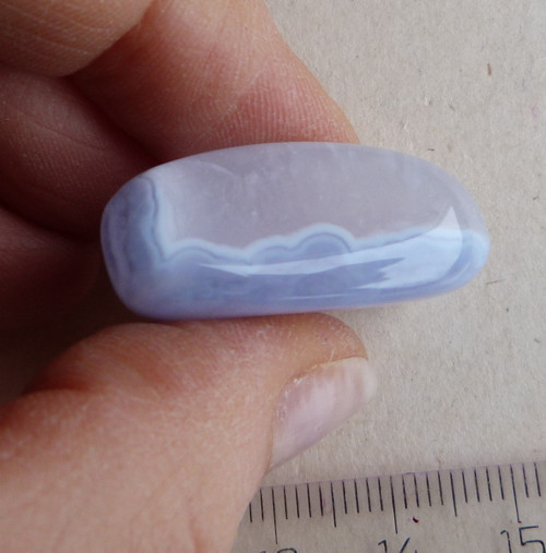 Chalcedon modrý krajkový - 3,1 cm - Extra — foto 3