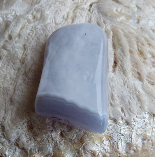 Chalcedon modrý krajkový - 3,1 cm - Extra — foto 4
