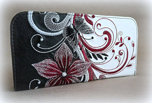 Zipová peněženka Wine red flower — foto 2