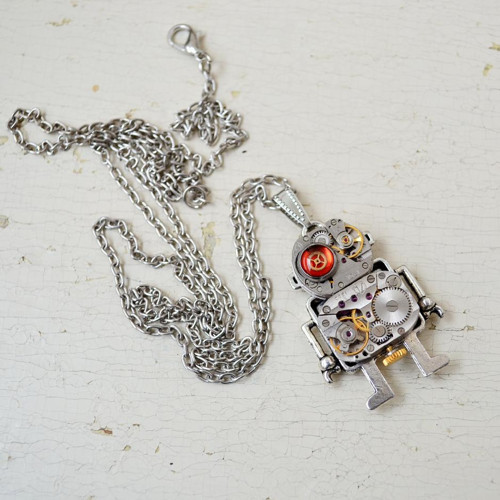Pan Robot.... , Steampunkový přívěsek — foto 3