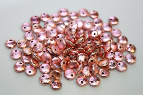 Čočka - 6mm - černá/lept/capri rose - 30ks — foto 2